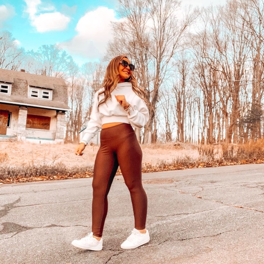 White Cropped Hoodie SMALL